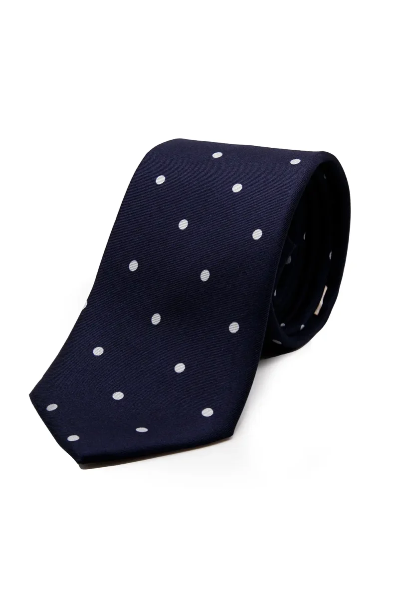 Corbata lunares Topos Gris