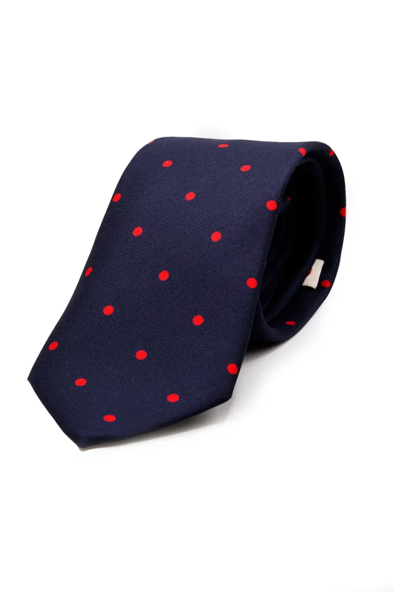 Corbata lunares Topos Rojo