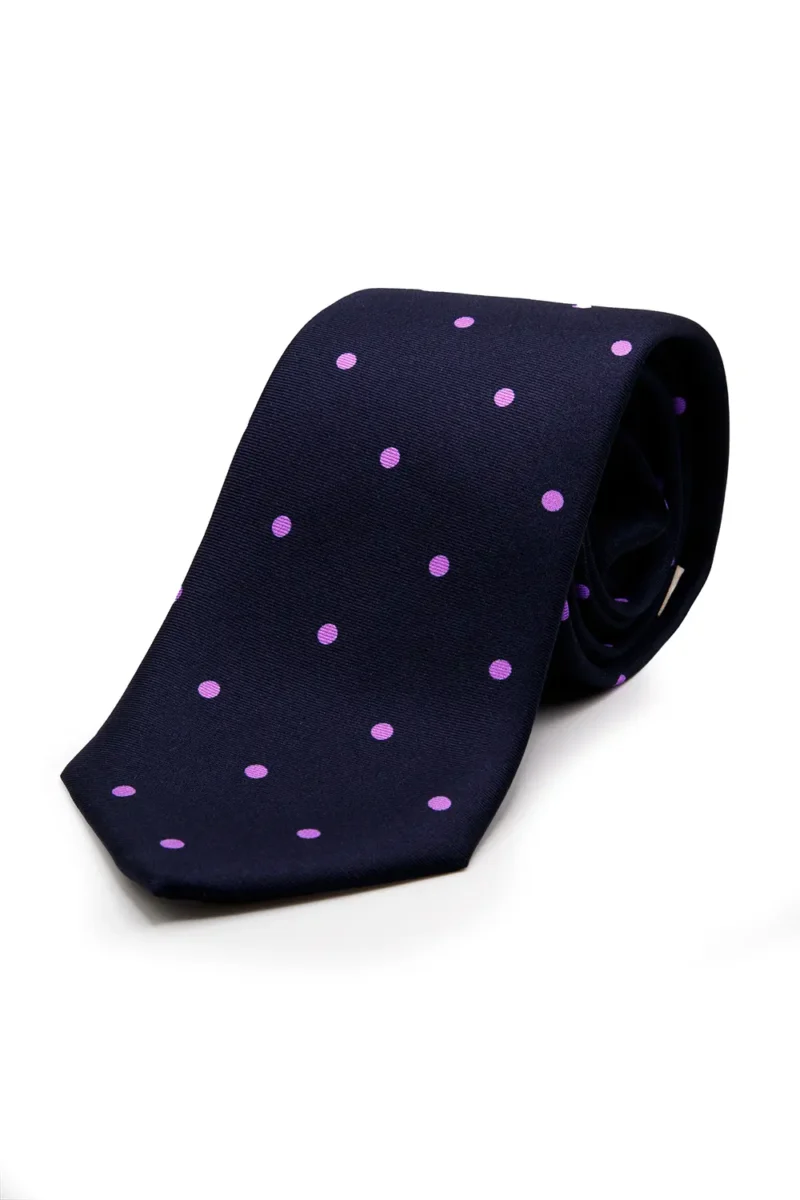 Corbata lunares Topos Violeta