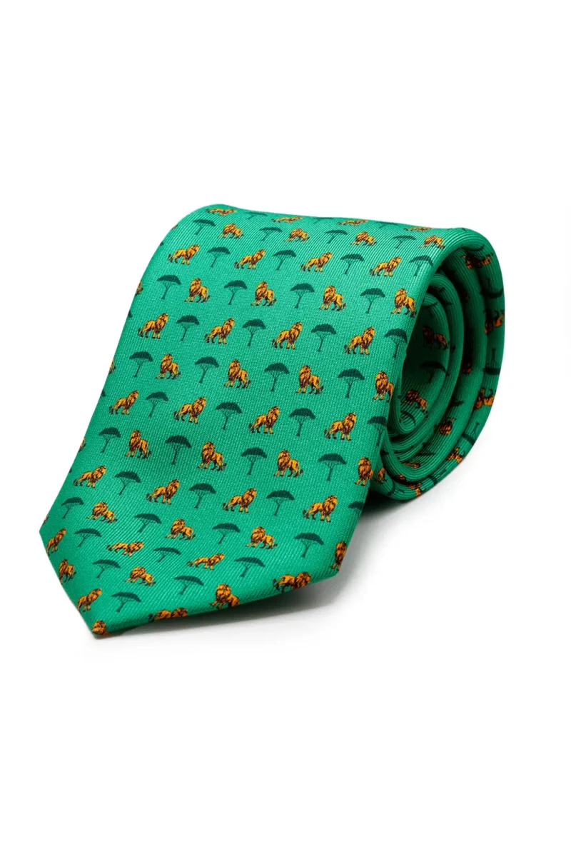 Corbata Leones verde hierba