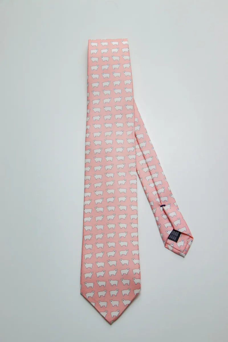 corbata-oso-polar-rosa-pastel
