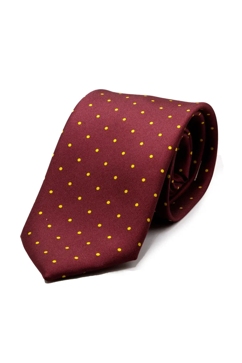 Corbata lunares amarillo