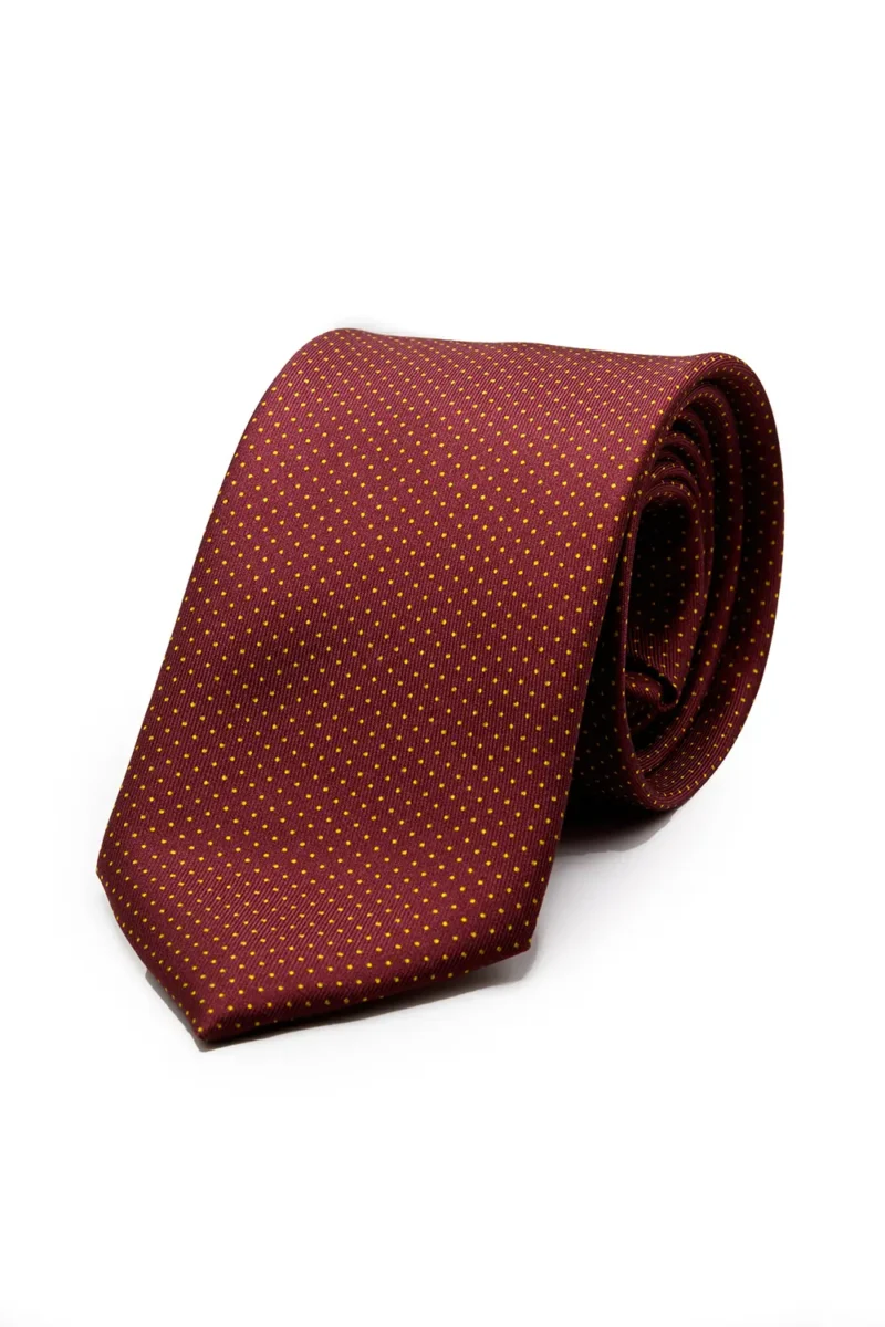Corbata lunares amarillo pequeño