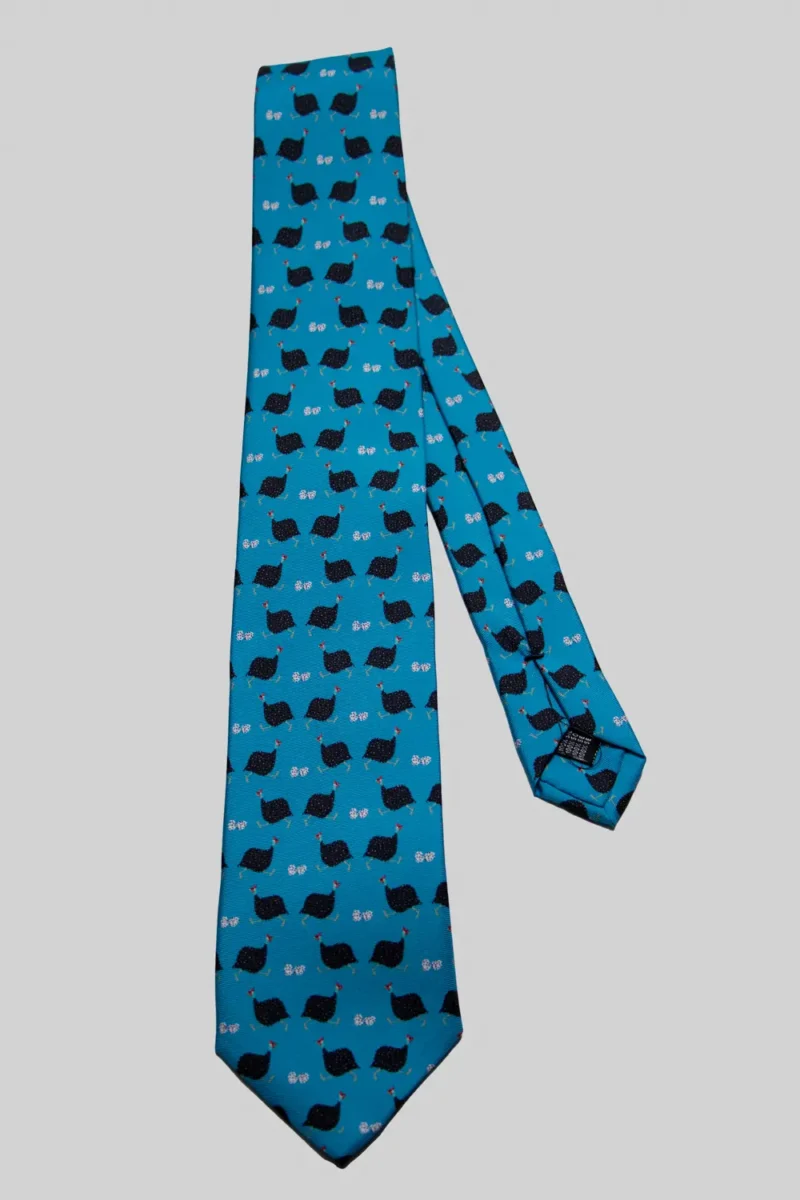 Corbata-gallina-africana-azul-pavo