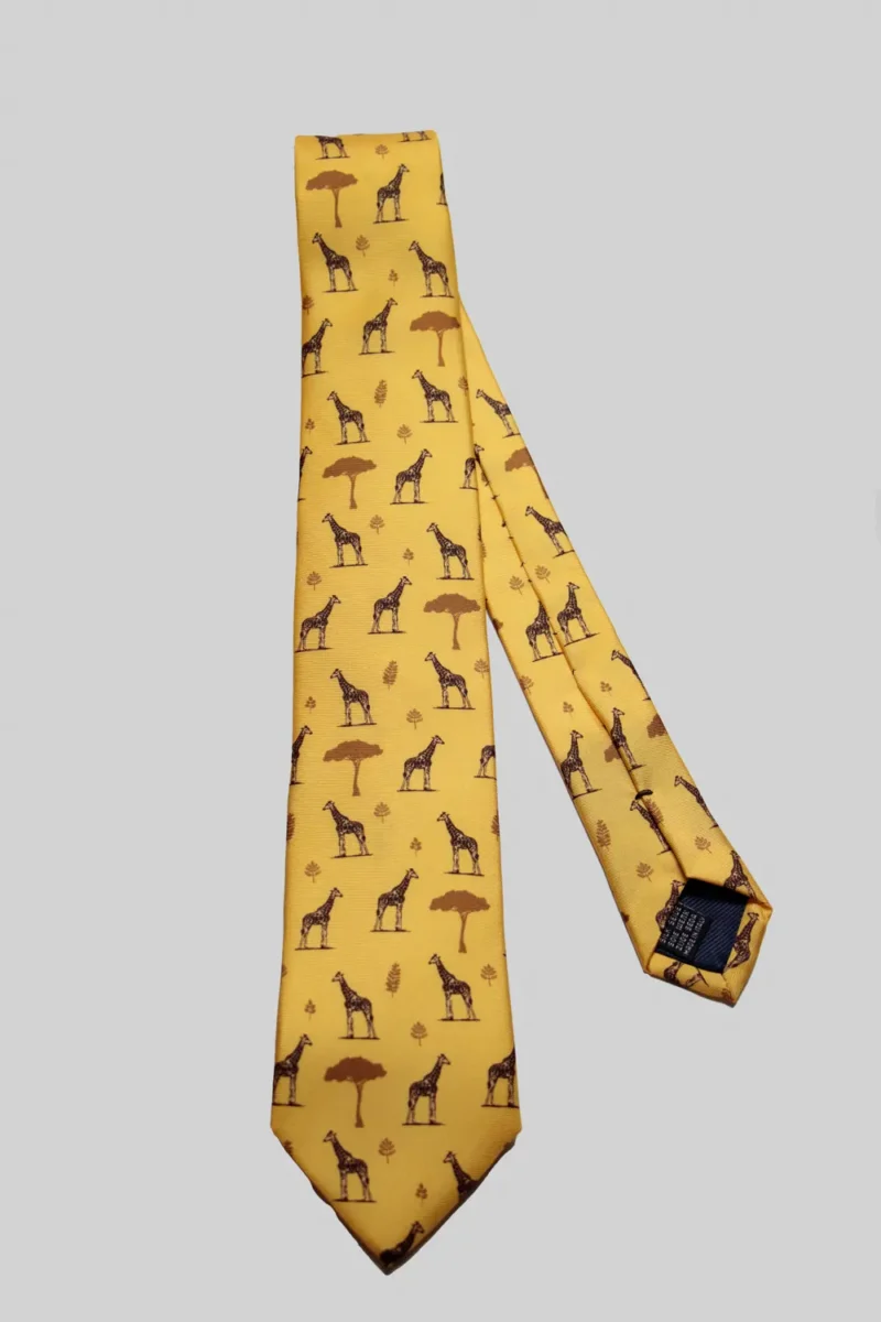 Corbata-jirafas-amarillo