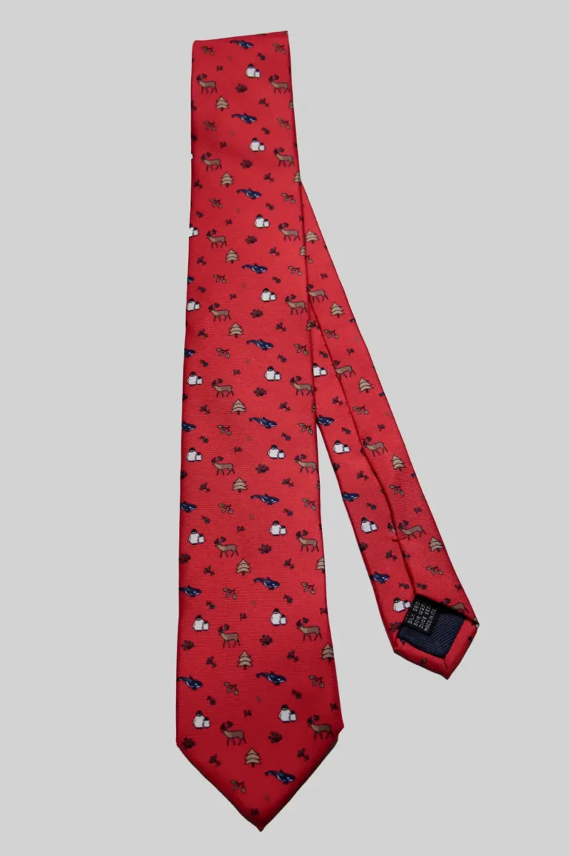 Corbata-pingüino-horca-reno-rojo
