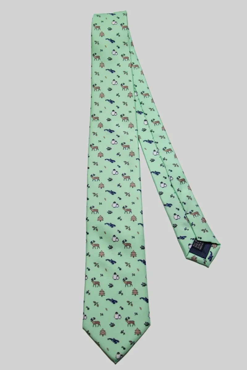 Corbata-pingüino-horca-reno-verde-pastel