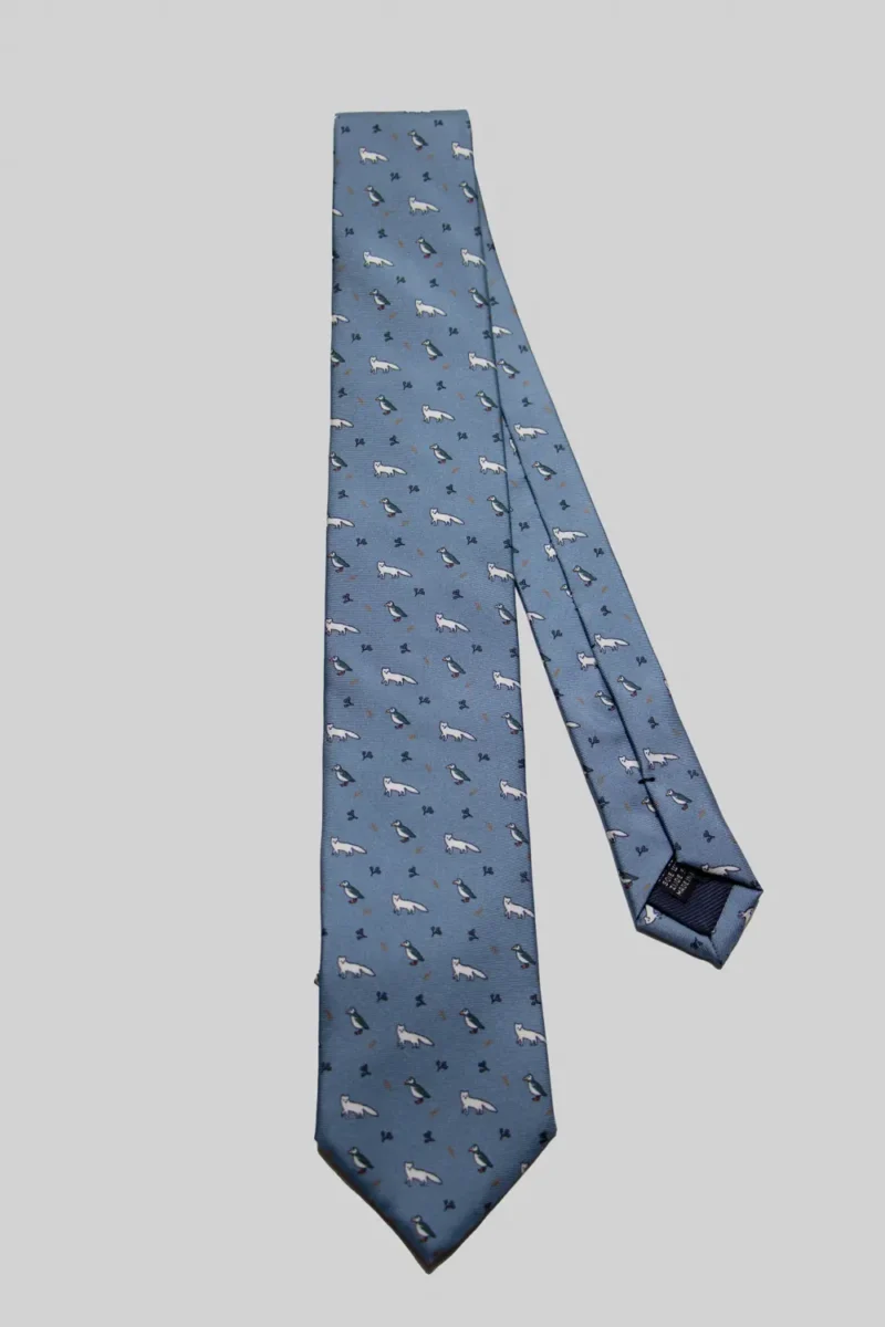 Corbata-zorro-polar-pingüino-azul-celestón