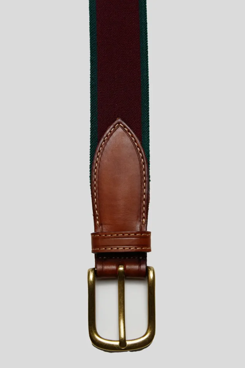 cinturón-piel-vacuno-elástico-burdeos-línea-azul-marino