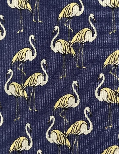 corbata-flamenco-premium-azul-marino-amarillo-tejido
