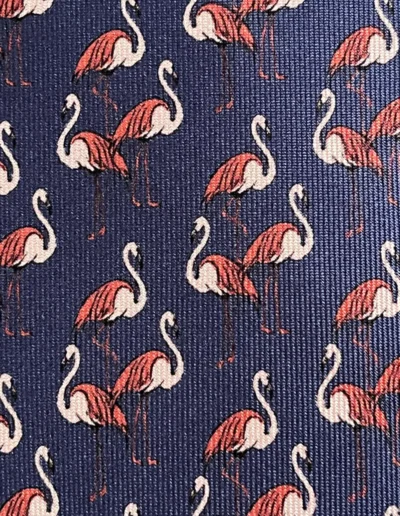 corbata-flamenco-premium-azul-marino-rosa-tejido