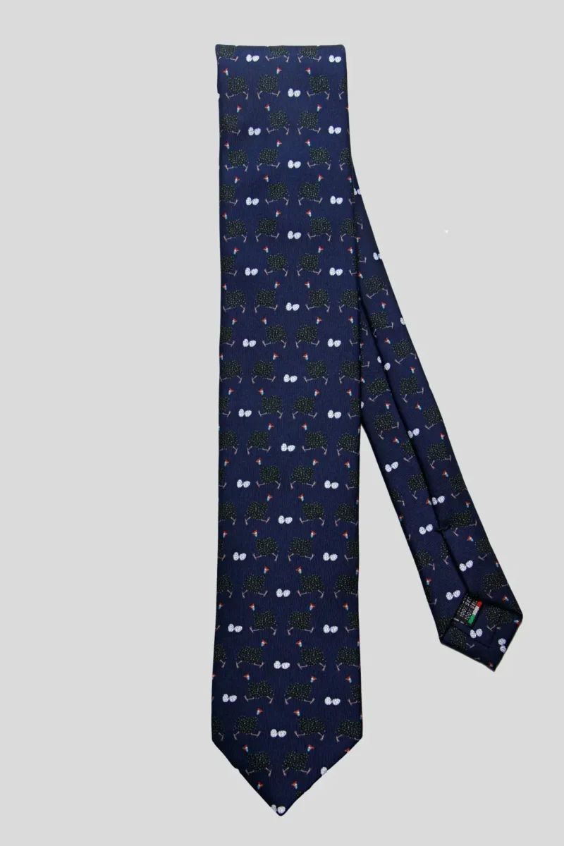 corbata-gallina-africana-azul-marino