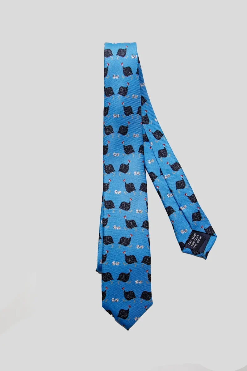 corbata-infantil-gallina-africana-azul-pavo