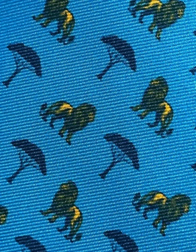 corbata-infantil-leones-azul-mediterráneo-tejido