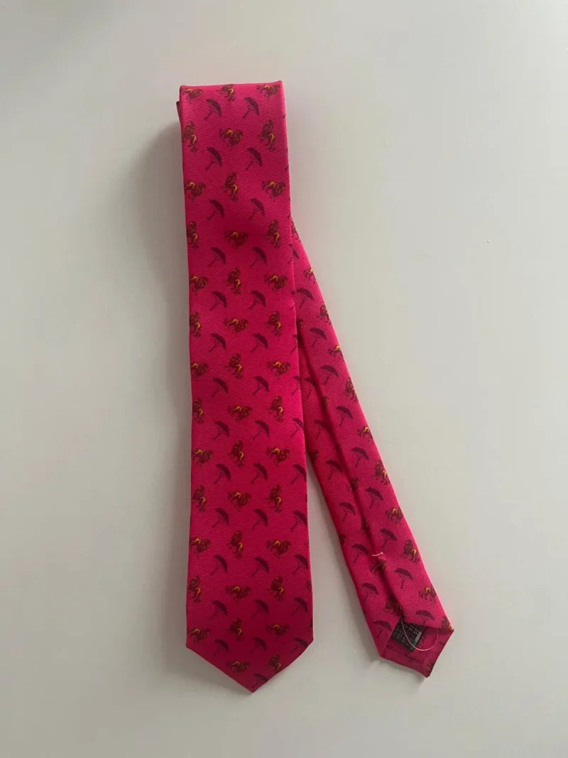 corbata-infantil-leones-rosa-fucsia