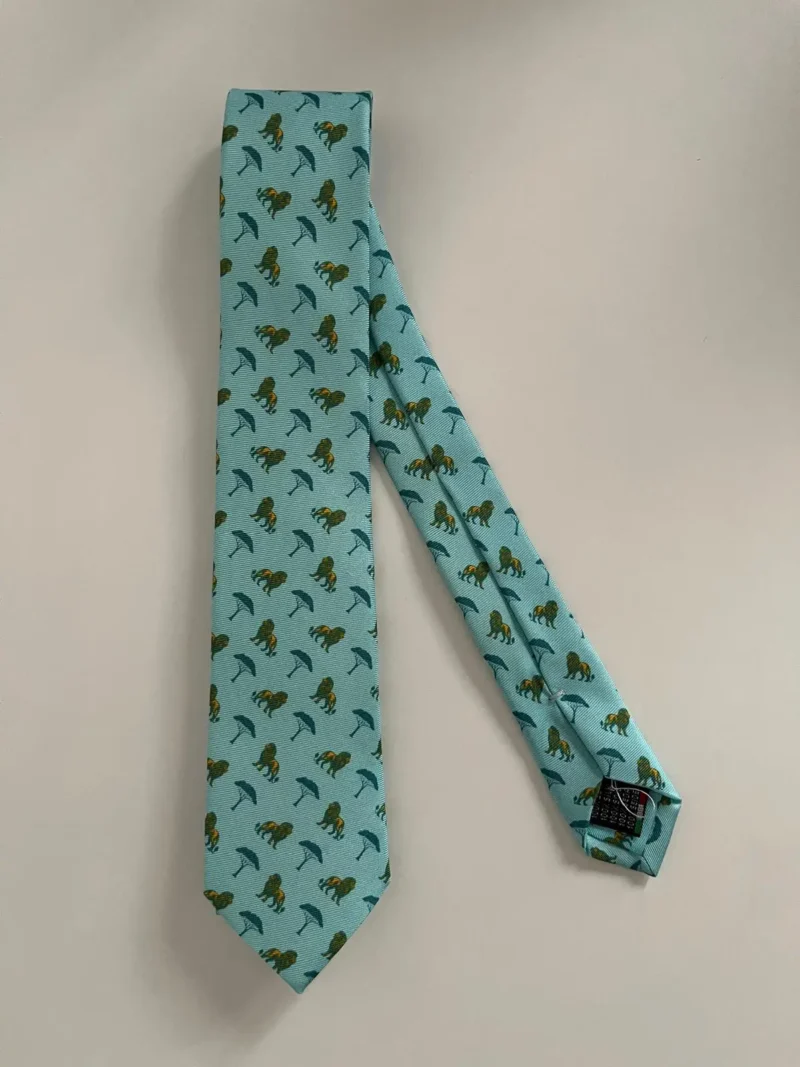 corbata-infantil-leones-verde-agua