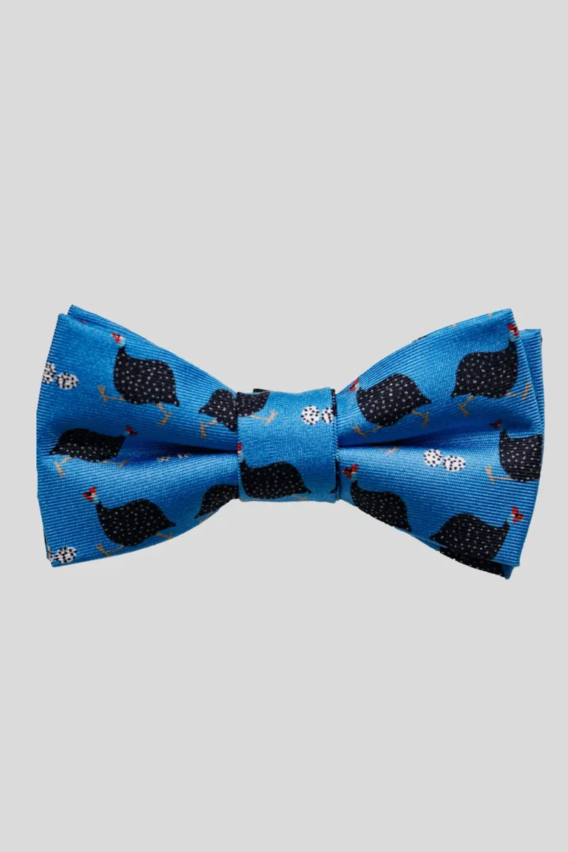 pajarita-seda-infantil-gallina-africana-azul-pavo